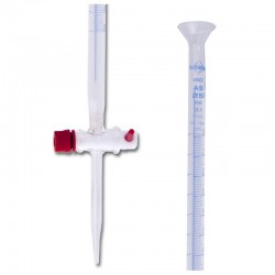 BURETTE DE MOHR 25ML 1/20 CL"AS" ROBINET PTFE DROIT