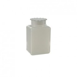 FLACON CARRE 2000ML HDPE C/OUVERTURE 60MM BOUCHON & OBSTURATEUR x 1