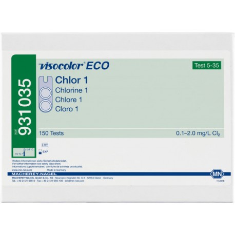 VISOCOLOR® CHLORE LIBRE + TOTAL 0.05-2.00MG/L Cl2 ECO x 150