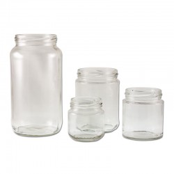 FLACON 500ML VERRE CLAIR FORME ROND FILETAGE TWIST-OFF x 60