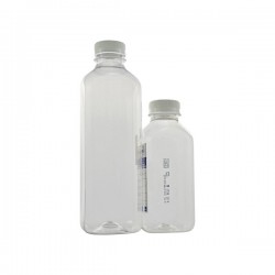 FLACON PET 1000ML STERILE COL LARGE FORME CARRE PACK 48 UNITES