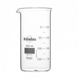 BECHER 150ML F/HAUTE VERRE BORO GRADUE x 10