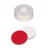 CAPSULES PE, trou 6mm AVEC JOINTS SIL blanc/ PTFE rouge DN11 PAR1000