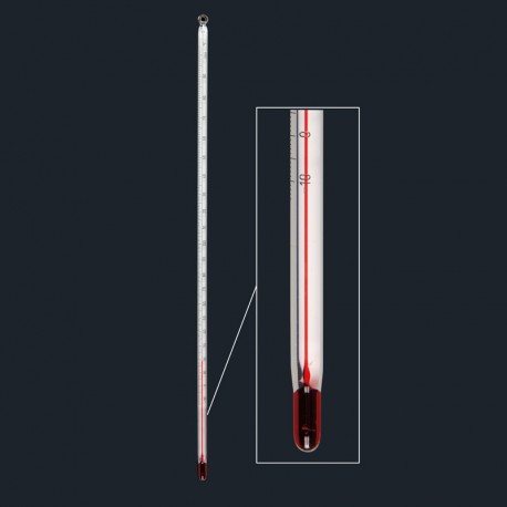 THERMOMETRE STANDARD -10+100°C SUB/1°C L/260MM SS CERTIFICAT