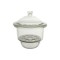 DESSICCATEUR VERRE D/210MM AVEC DISQUE PORCELAINE COUVERCLE BOUTON 