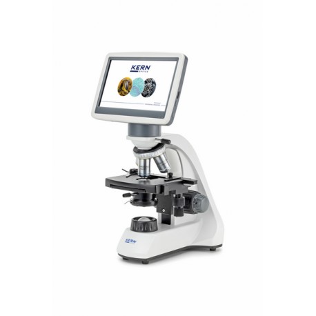 KIT MICROSCOPE MONOCULAIRE 4× 10× 40×100×1W LED OBT 231 ECRAN KERN