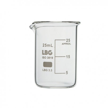 BECHER 25ML VERRE BORO FORME BASSE ECO x 12