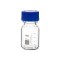 FLACON ISO 100ML VERRE CLAIR GL45 (bouché bleu) x 10