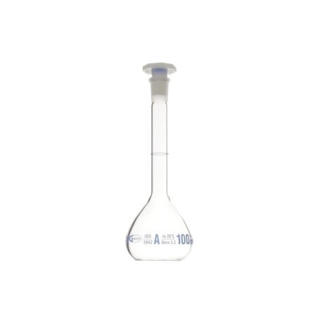 FIOLE JAUGEE 100ML BLEUE CL A RODE 14/23 (bouchée PP) GLASSCO x 2 FIOLE JAUGEE 100ML BLEUE CL A RODE 14/23 (bouchée PP) GLASSCO x 2