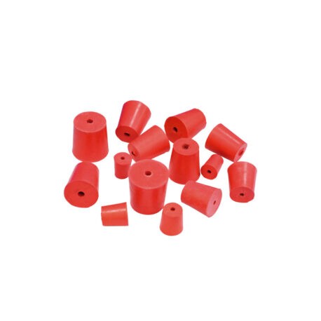 BOUCHON EN CAOUTCHOUX PERFORE SOLIDE x 25