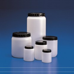 FLACON 2000ML HDPE COL LARGE BOUCHON A VIS ET OBTURATEUR x 10