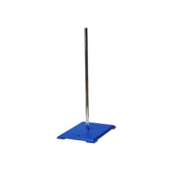 STATIF COMPLET BASE RECTANGULAIRE BLEU 160x100MM TIGE D/10MM L/500MM*