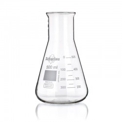 FIOLE ERLENMEYER 300ML COL LARGE VERRE BORO x 10