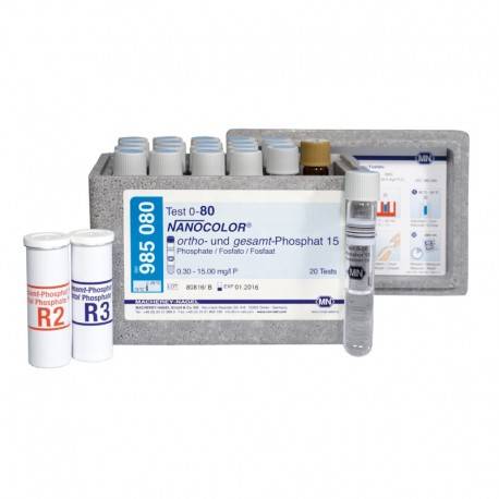 ORTHOPHOSPHATE 0,30–15,00 mg/L P ou 0.30-15.00MG/L P NANOCOLOR® x 20