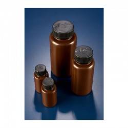 FLACON ROND 60ML BRUN OPAQUE PP COL LARGE + BOUCHON VISSANT x 10