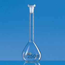FIOLE JAUGEE 1000ML CL"A" RODE 24/29 GRAD BLEUE BOUCHON PP BRAND x 1